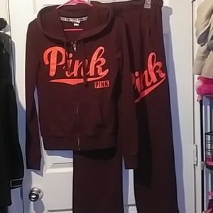 🔥RARE; Victorias Secret PINK Vintage Full Track Suit, Size XS